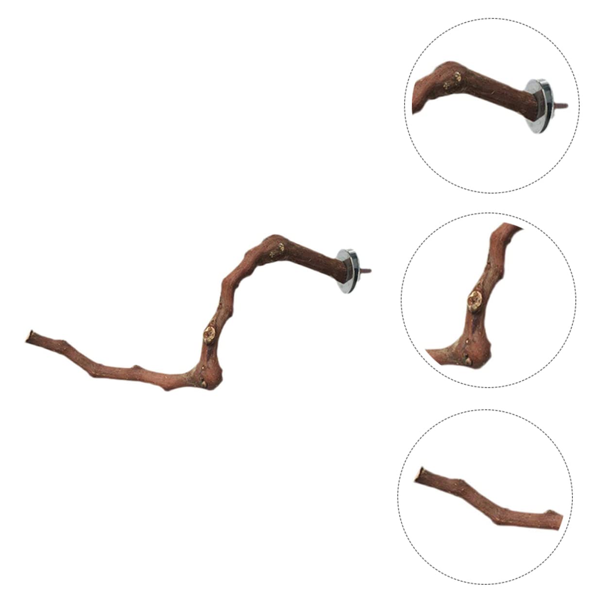 POPETPOP Lot De 3 Jouets pour Cage À Oiseaux Tige Debout Jouet Dentraînement pour Perroquet Jouet À Mâcher pour Animaux De Compagnie Branche en Bois Naturel Jouets Dexercice pour Oiseaux