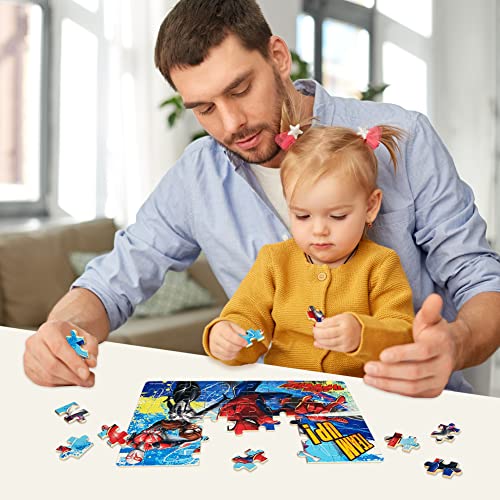 Neilden Disney Marvel Spiderman Puzzles For Kids In A Metal Box 60 Piece Jigsaw Puzzle For Kids Ages 3-8 Puzzles For Girls And Boys Great Gifts For Children #TOP5
