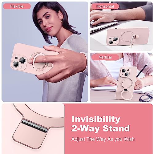 Coque iPhone 13 silicone MagSafe avec support militaire antichoc robuste