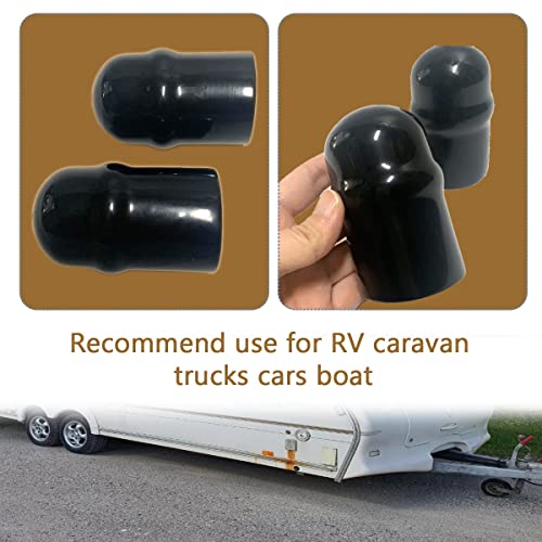 Rv Trailer Hitch Ball Cover, Waterproof Heavy Duty Towball Protect Cap For Trucks, Boat, Caravan (2-5/16“Dia), Black #TOP4