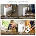 EyeVac Air 2-in-1 HEPA Air Purifier & Touchless Vacuum Automatic Dustpan - Ultra Fast & Powerful - Covers 600 Sq ft - Corded Canister Vacuum, Bagless, Automatic Sensors, 1000 Watt (White/Silver)