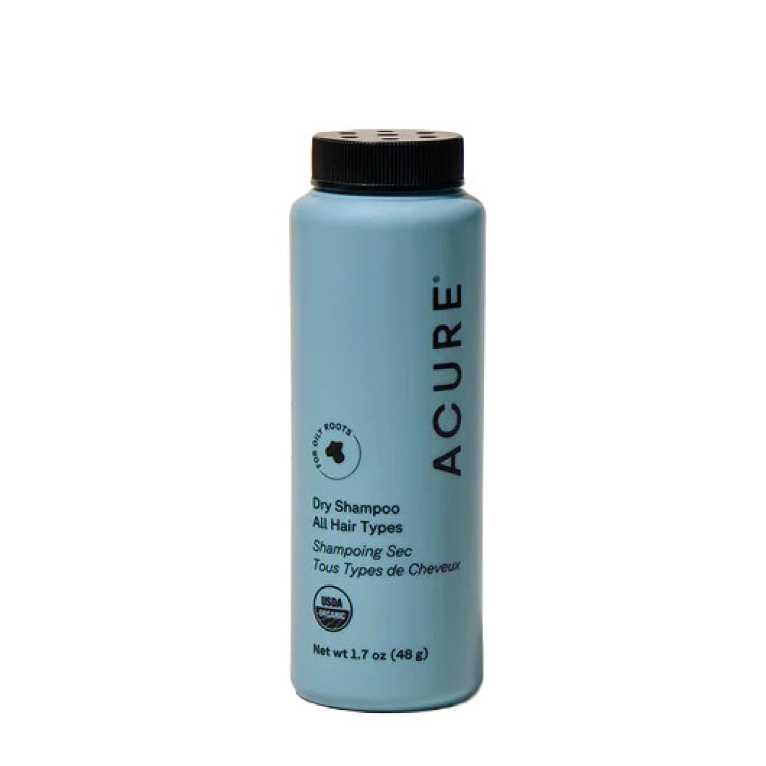 Acure Dry Shampoo – Mini Powder Dry Shampoo for Women with Blonde & Dark Hair, Care to Refresh Treated Color Tinted Hair with Rosemary & Peppermint, Non Aerosol, Clean, 100% Vegan – 1.7 Oz Travel Size