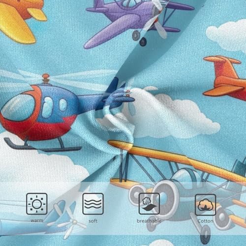 Underwear Girls, Colorful Cartoon Airplanes Toddler Panties, Cotton Underwear Girls, 2T–8 Years3