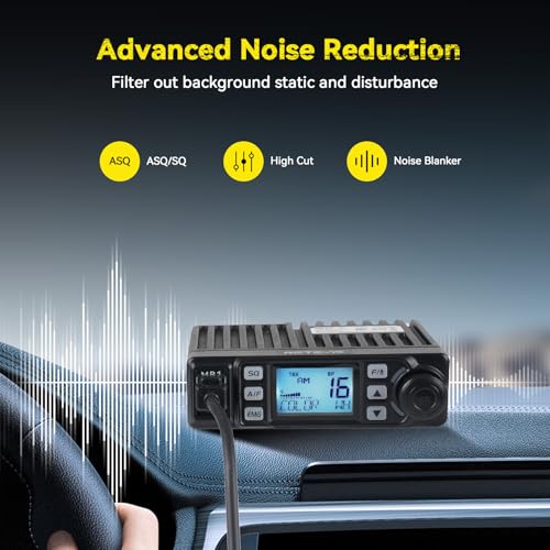 Image of Retevis MB1 CB Radio, with Retractable Microphone Holder, Magnetic Antenna, Cigarette Lighter Plug, Full Complete CB Radio kit for Trucker