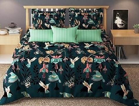 Linemates Soft Glace Cotton Single Size Duvet Cover II Razai Cover II Quilt Cover for Single Bed Size with Zipper (Dohars) 60x90 inch- Multicolor