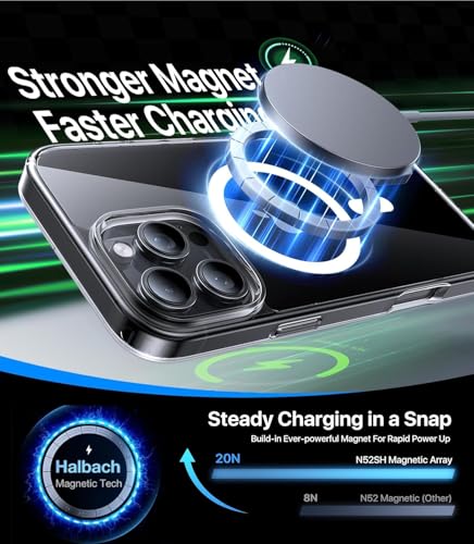 Image of Back Case Cover for Apple iPhone 16 Pro | Mag-Safe Compatible | Transparent Mobile Phone Case Cover for Apple i Phone 16Pro | i Phone 16 Pro TPU Transparent Back Cover Case