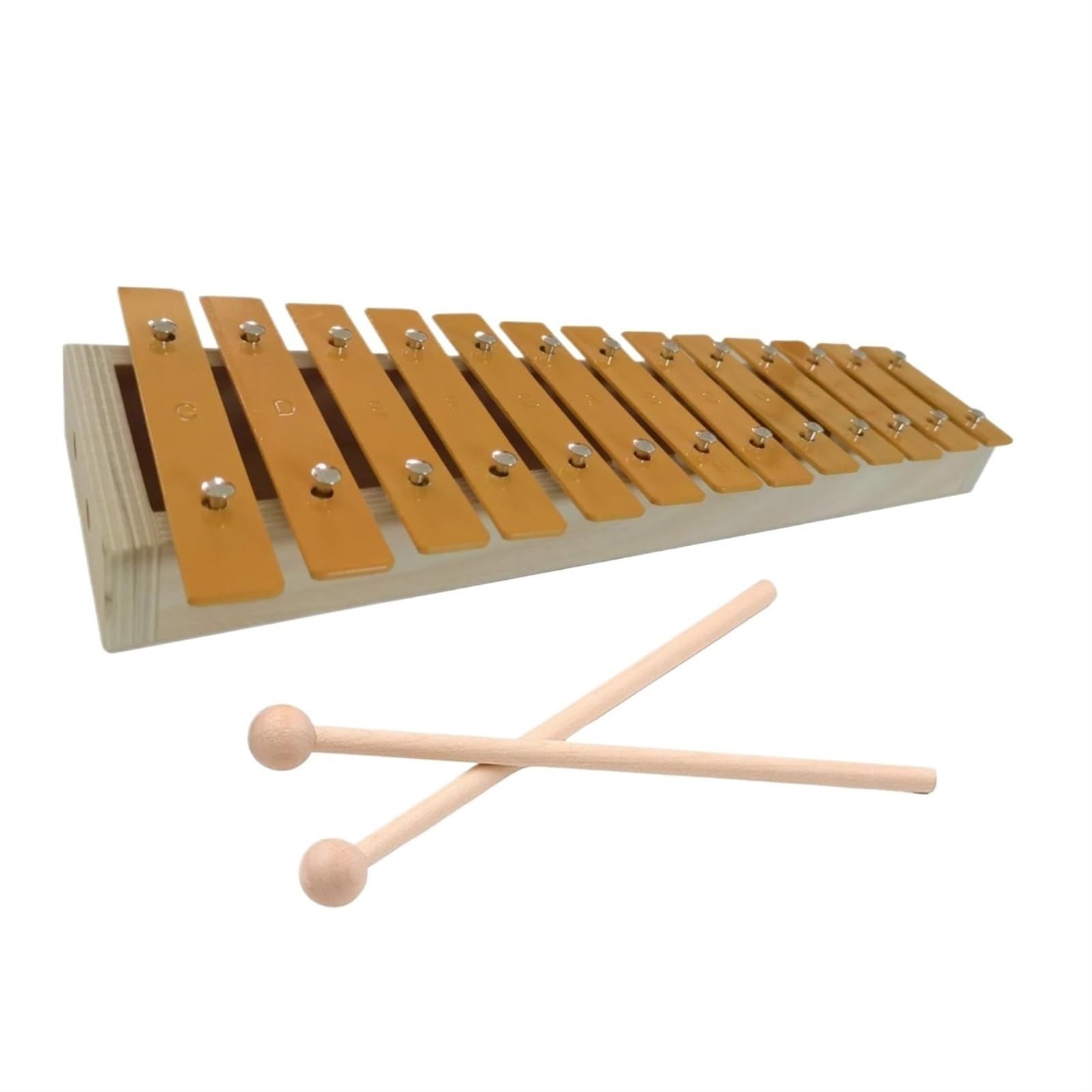 Xilofono Principiante 13 Note Glockenspiel Classico Colore Legno Xilofono Tasti Metallici Percussioni Ritmo Strumento Musicale Portatile