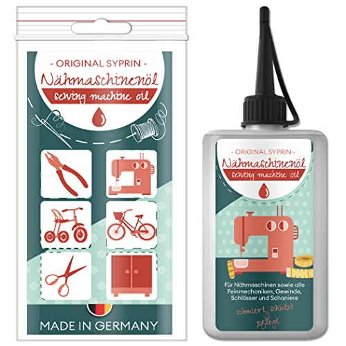 Original Syprin Nähmaschinenöl Feinmechaniköl Universalöl Schmieröl | Harz- & Säurefrei | Ideal für feinmechanische Komponenten, Nähmaschine, Türen, Fenster 100 ml Cover