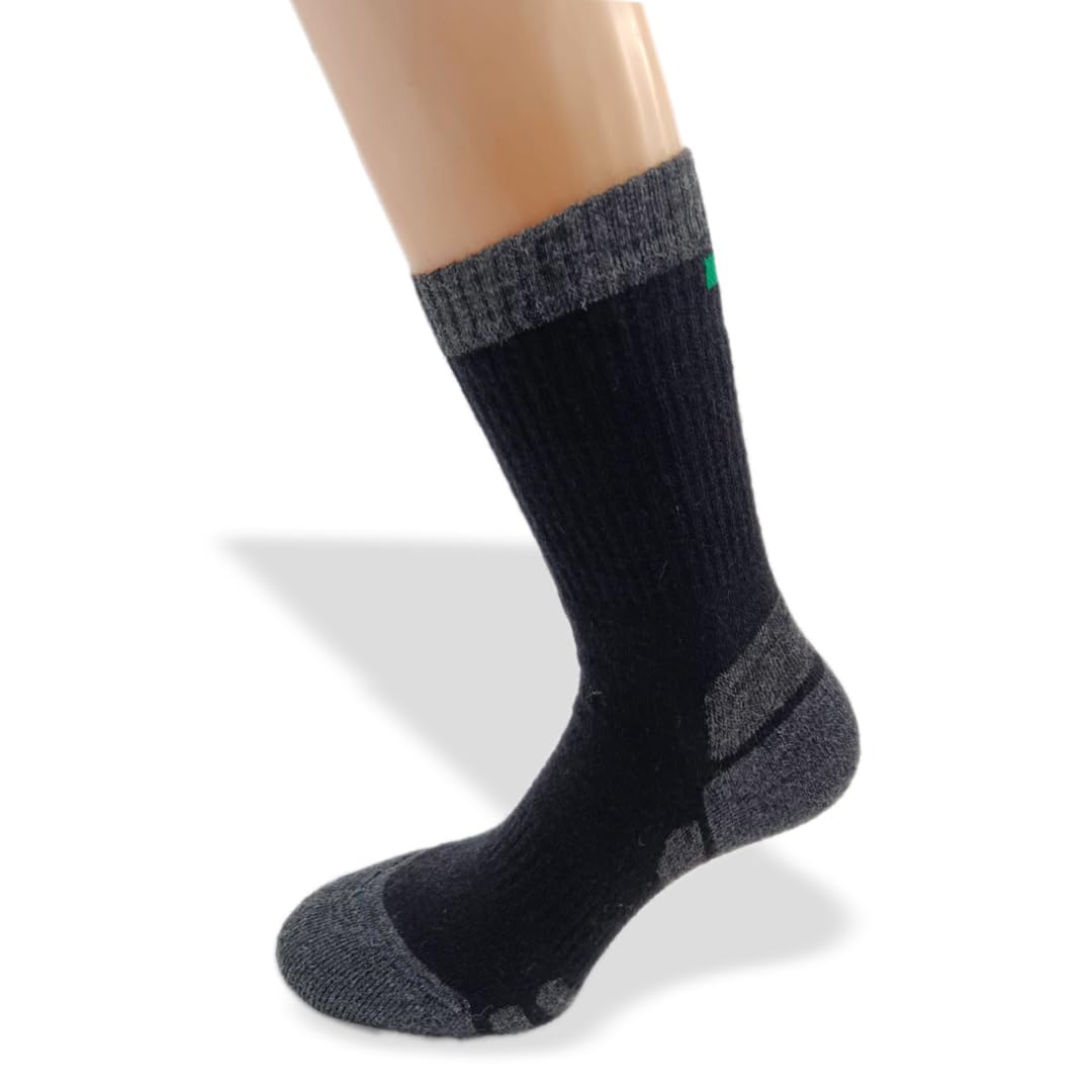 Calcetines de senderismo de lana merino, térmicos y transpirables, antiampollas, ideales para senderismo de invierno, unisex, paquete de 3 pares
