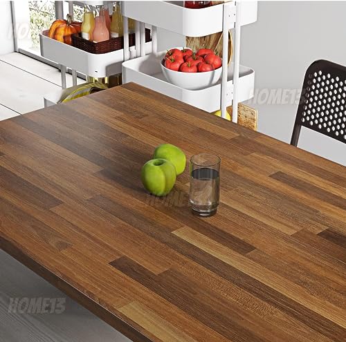 Image of HOME13 Vinyl Kitchen Self Adhesive Vinyl Decorative Brown Wooden Wooden Wallpaper for Kitchen Countertop Home /Office 2 Ft x 20 Ft with 2pcs