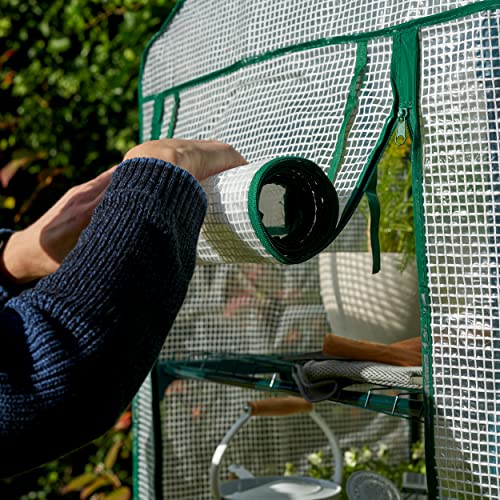 BRAMBLE 5-Lagen Mini Tuinkas, Kweekkas, Broeikas voor Binnen en Buiten met 5 Planken, Stalen Frame en Versterkt PVC… - Image 8