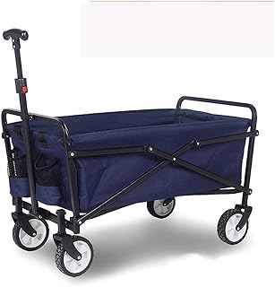Handcart, Trolley Garden Cart All-Terrain Wheels Hand Trolley Foldable Handcart with Foot Brake Steefolding Transport Cart Folding Garden Trolley/Q 6 (Q 7)
