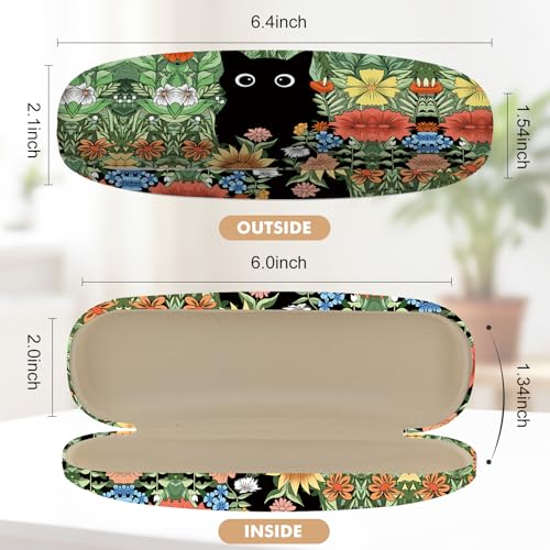 Image of Glasses Case Hard Shell,Portable Protective Eyeglasses Case, Eyeglass Holder Box with Cleaning Cloth, for men women