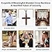 Wooden Cross Necklace for Men and Women 304L Stainless Steel Durable Snag-Free 24