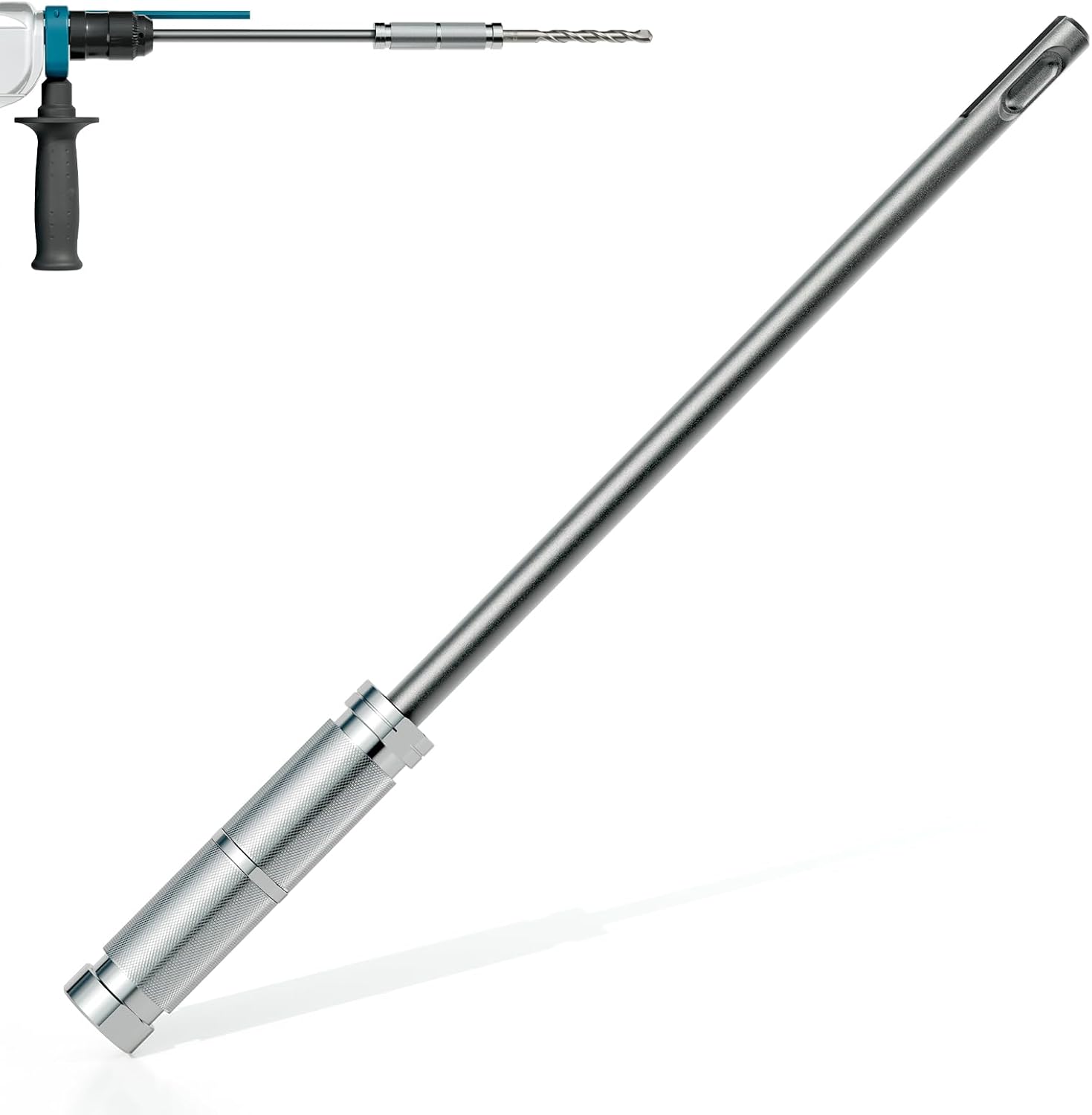 SDS Plus to SDS Plus Adapter with 3.74” Extension Shaft, Electric Extension Tool Kit for Rotary Hammer Adapted Tools, Drill Bit, Hole Saw