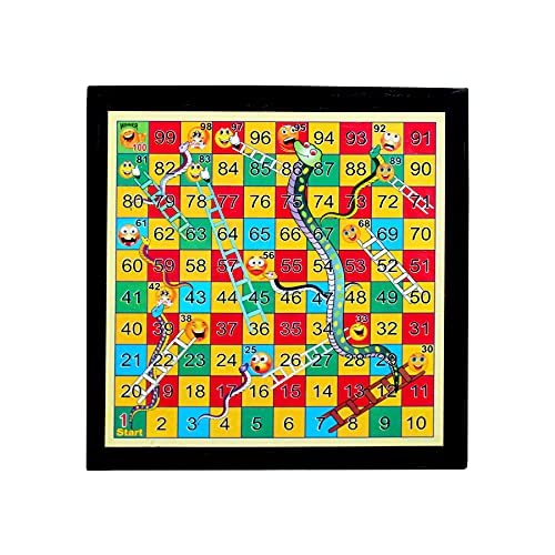 Image of DAYSTAR Wooden Ludo Board Game Snake Ladder with Dice & Coin Set (12 in)(Combo of 2)