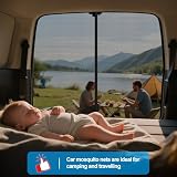 ZATOOTO Moskitiera do VW T5 T6 klapa tylna, moskitiera magnetyczna, ochrona przed komarami, zamek błyskawiczny do VW Bus Camping