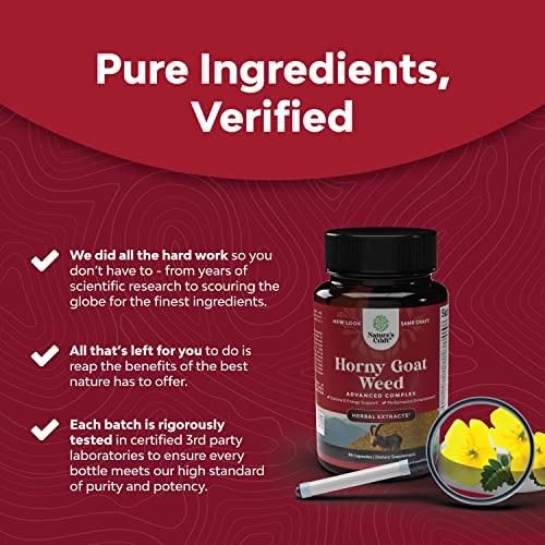 Natures Craft 1000 Mg Horny Goat Weed Supplement For Drive And Stamina - Halal Epimedium With Tongkat Ali Maca Root Ginseng Saw Palmetto - Boosts Performance For Men And Women 90 Capsules #TOP4