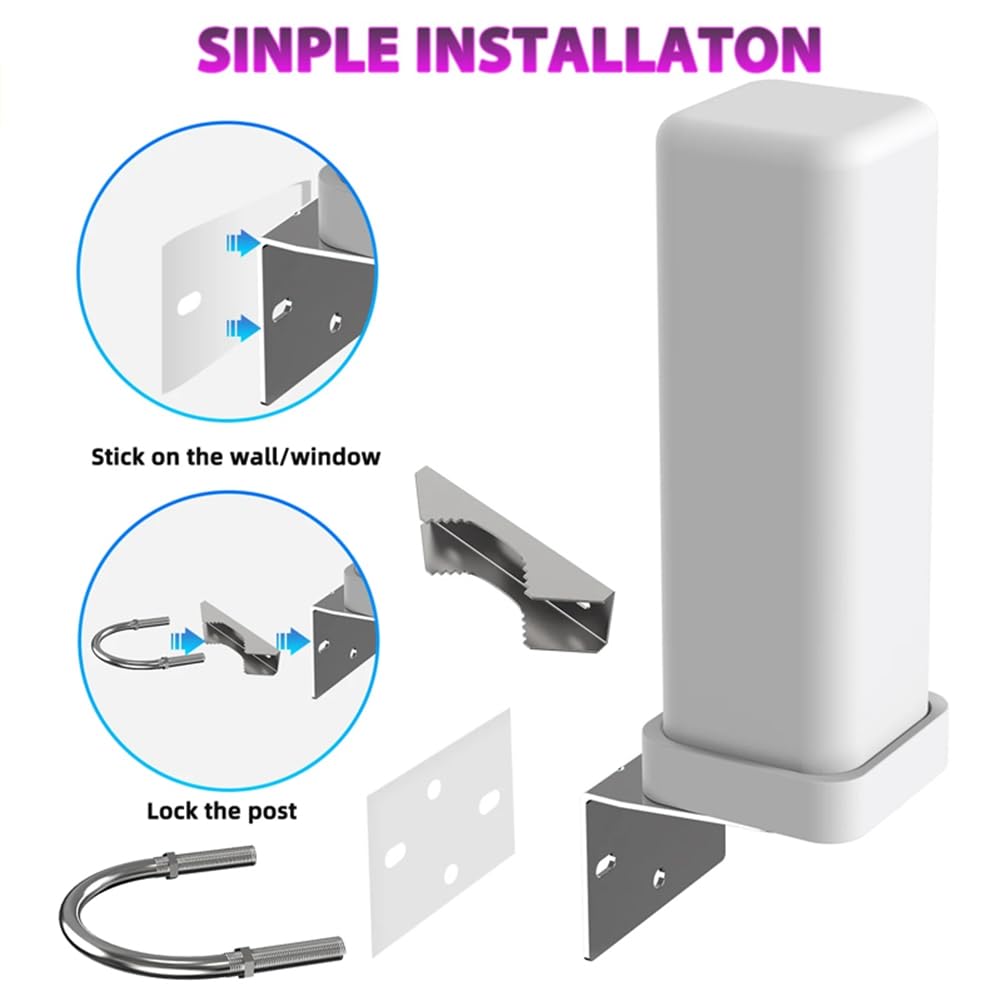 Antena de TV Digital 4K 35dBi Canal HDTV Gratuito para Exteriores Amplificador de Señal de Alcance de 6000 Millas para ATSC/DVB-T/DMB-T/ISDB-T