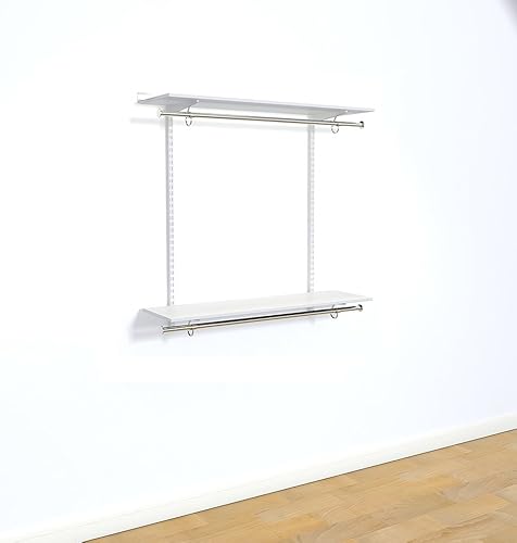 Miniatura 3 de Organized Living freedomRail - Kit organizador de armario ajustable, 48 a 52 pulgadas, color blanco