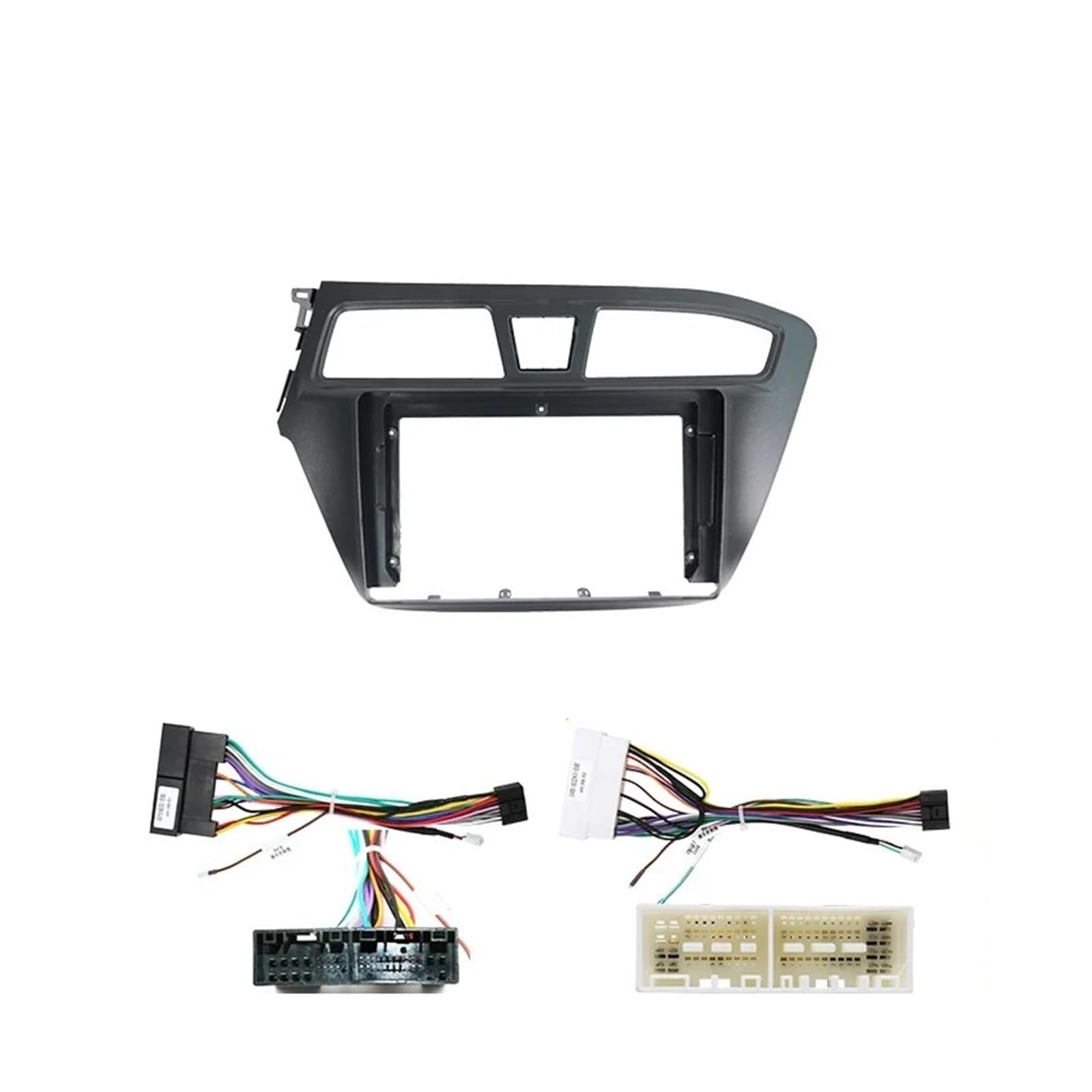 AVFORA Autoradio Cadre Radio Façade pour Hyundai pour I20 2014-2018 2019 9 ''autoradio Fascia Android MP5 Lecteur Panneau Boîtier Cadre 2 Din Stéréo Tableau Bord Garniture | FrameC Cable 2PCS