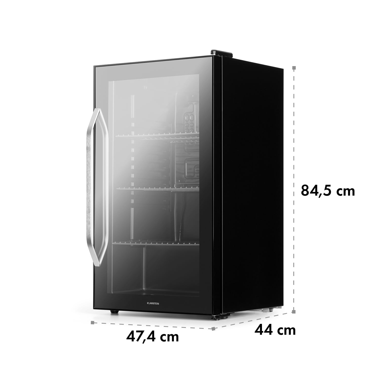 KLARSTEIN Mini Frigo 80L Silencieux pour Boisson, Bureau, Camping, Réfrigérateur avec Étagères Réglables