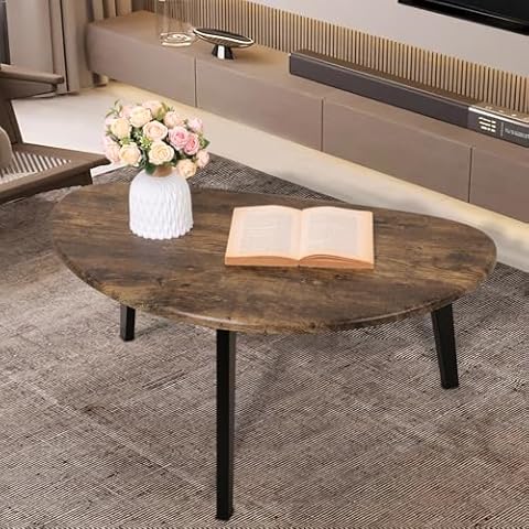Table basse WDSHIYI ovale moderne Cover