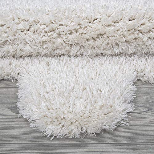 Plush Soft Shag Design Non-Slip Rubberback 2X3 Indoor Area Rug For Bedroom, Living Room, Dining Room, Office, 2' X 3'3", Ffr Ivory #TOP6