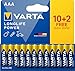 Produktbild VARTA Batterien AAA, 10+2 (12 Stück), Longlife Power, Alkaline, 1,5V, ideal für Spielzeug, Funkmaus, Taschenlampen, Verpackung zu 90% recycelt, Made in Germany
