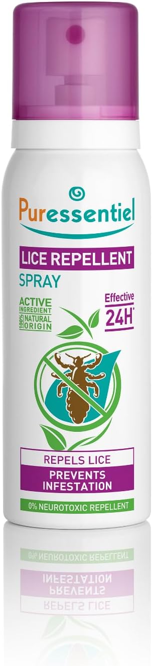 Head Lice Prevention and Repellent Spray For Kids and Adults, Proven 24 h Protection Against Head Lice and Infestations, 100 percent Natural Active Ingredients, Vegan, Cruelty Free, 75 ml
