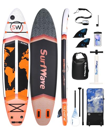 GOWE Inflatable Stand Up Paddle Board 11'x34 x6 with Accessories