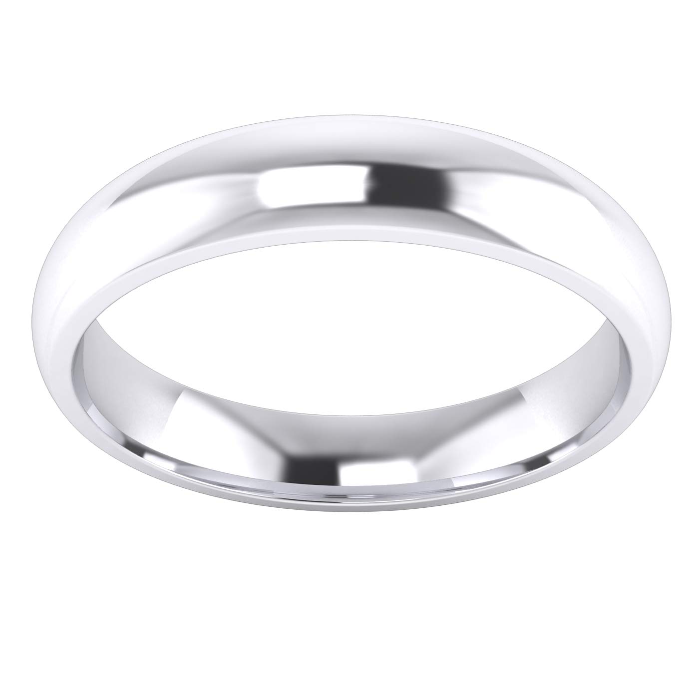 Bague de Mariage en Argent Sterling 4 mm Lourd Finition polie Unisexe