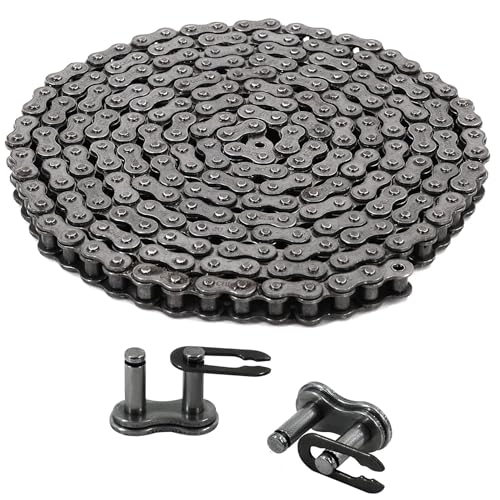 CHR #40 Roller Chain - 10FT | 239 Links + 2 Connecting Links | 1/2 Pitch Carbon Steel 13.9kN Tensile Strength | Industrial Chain for Motorcycles & Machinery | ISO 9001-2000 Certified