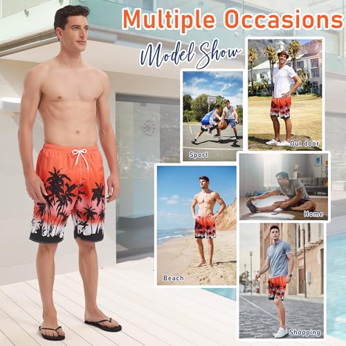 Image of Mens Swimming Trunks Swim Trunks Quick Dry Swim Shorts with Mesh Lining Funny Swimwear Bathing Suits