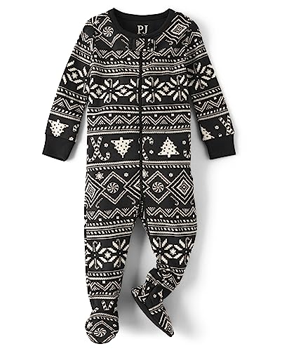 Image of The Children's Place unisex-baby and Toddler Holiday Snug Fit Cotton One Piece Pajamas