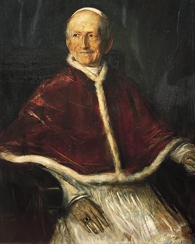 Toile Portrait de Léon XIII Seraph Von Lenbach Grand Format Idéal pour Habiller un Mur Vide