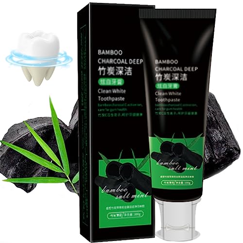 Lyoveu Yanjiayi Bamboo Charcoal Deep Toothpaste,Teeth Whitening Toothpaste,Bamboo Charcoal Deep Clean White Toothpaste,Activated Charcoal Deep Clean Toothpaste,To Remove Tooth Stains Fresh Breath