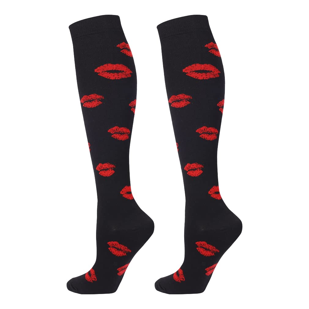Junely Compression Socks for Women Knee High Socks Funny