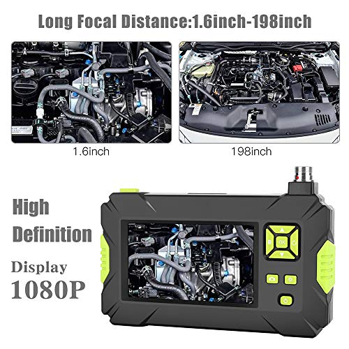 Loijon P30 Endoscópios de mão verdes industriais 4.3 polegadas de alta definição 1080p endoscópio da