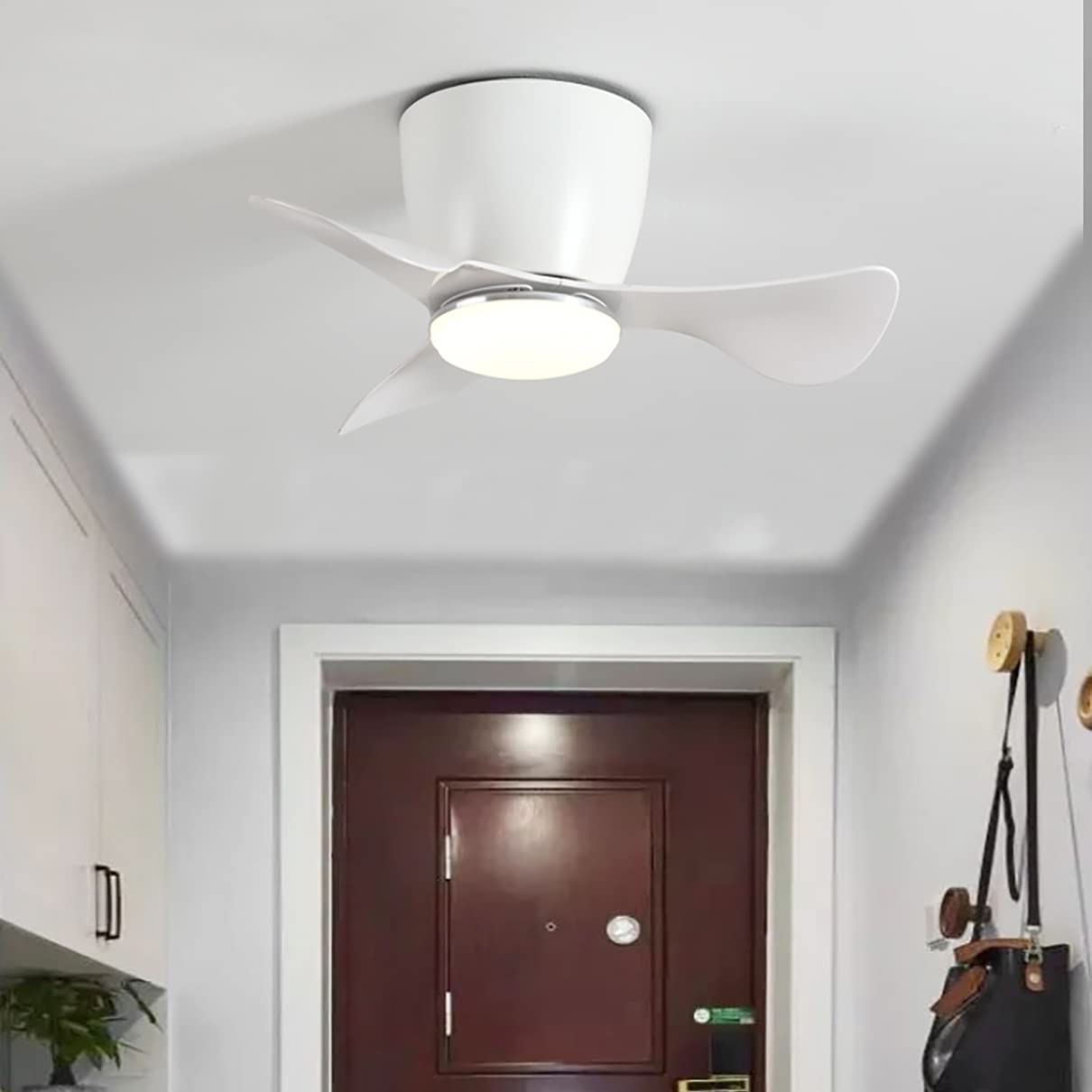 Ventilateur de plafond pour chambre et salon avec télécommande et minuterie