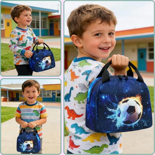 Image of CAMTOP Boys Lunch Box Kids Insulated Lunch Bag Kids Cute Lunchbox for Boys Loncheras Para Ninos