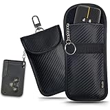 🧲 COMPATIBILITÉ UNIVERSELLE – Fabriquée avec une double protection anti-ondes en cuivre et nickel, la pochette bloque les signaux RFID/NFC et protège vos clés et télécommandes du piratage et des chocs du quotidien. Compatible avec toutes les marques de véhicules.