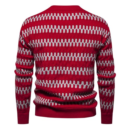 Men's Mock Turtleneck Sweater Long Sleeve Half Neck Pullover Thermal Casual Ribbed Stripe Pullover Solid Sweaters3