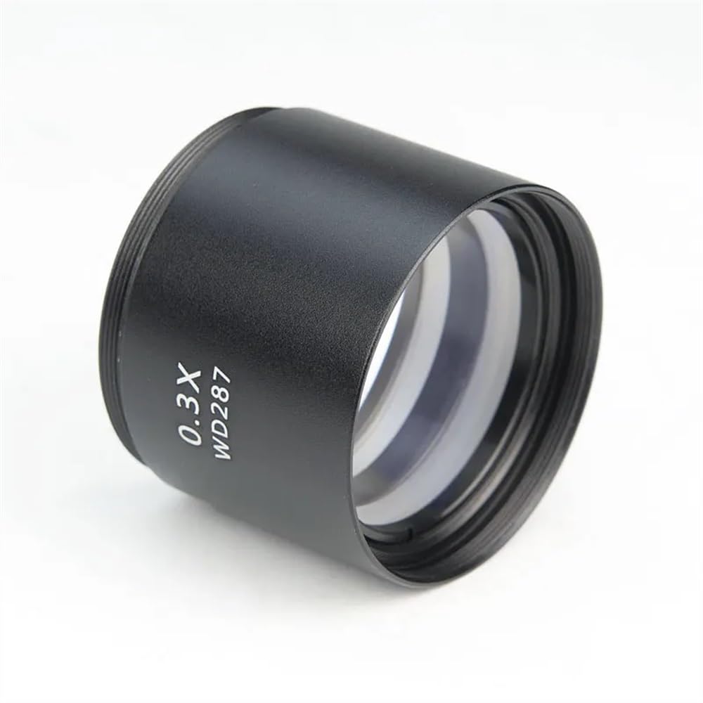 Ricambi per Microscopi da Laboratorio Microscopio Lente Ausiliaria 0.3X/0.75X/1.5X Obiettivi Ausiliari Stereo di Barlow Filettatura M48 for Zoom Trinoculare Binoculare