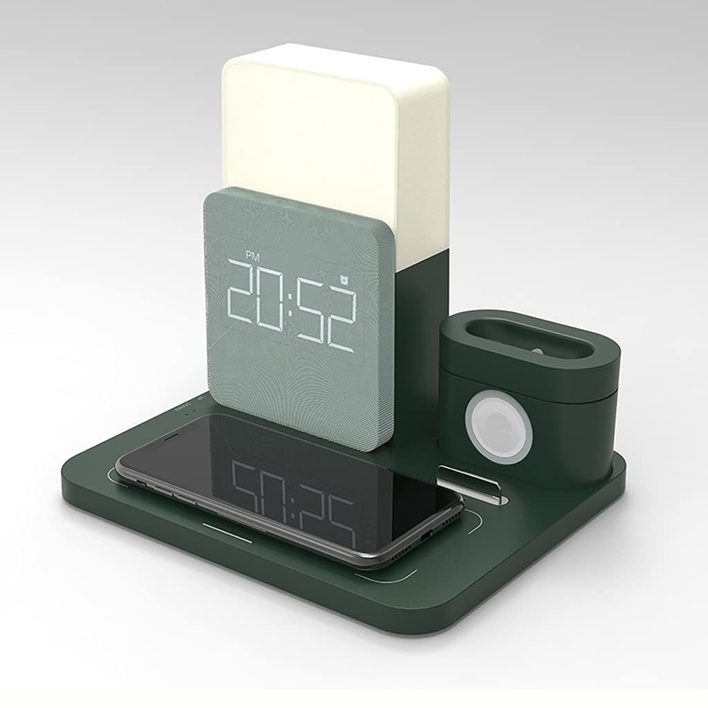 GagalU Multifunctional Charger Desktop Mobile Phone Stand Alarm Clock Night Light Desk Lamp Mobile Phone Watch Charge