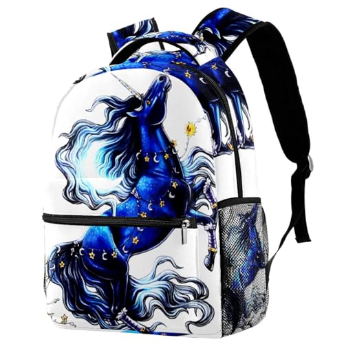 Sacs d'école pour hommes femmes avec motif plume de paon - Sac à dos PC portable
