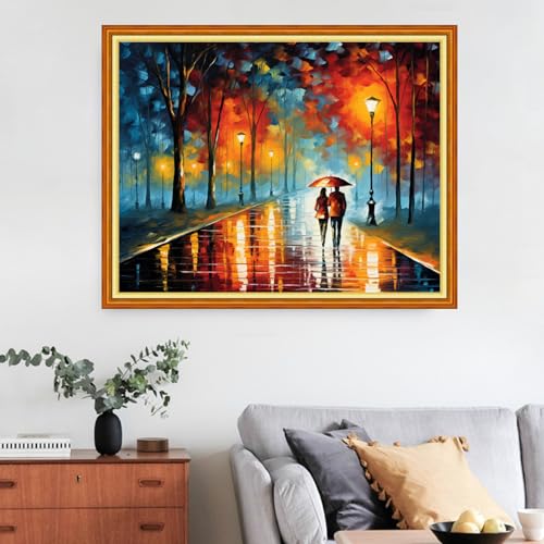 Image of Funart Stamped Cross Stitch Kits for Beginners Full Range of Cross Stitching Preprinted Embroidery Kits for Adults, 11CT Embroidery Pattern Needlepoint Kits- (ArtColors19)