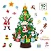 Produktbild WOTEK Filz Weihnachtsbaum, 3.2ft DIY Weihnachtsbaum Mit 40 Pcs Ornamente Wand Dekor Filz Weihnachtsbaum für Kinder Weihnachten Geschenk DIY Weihnachten Set Hängend Dekor Home Tür Wand Dekoration