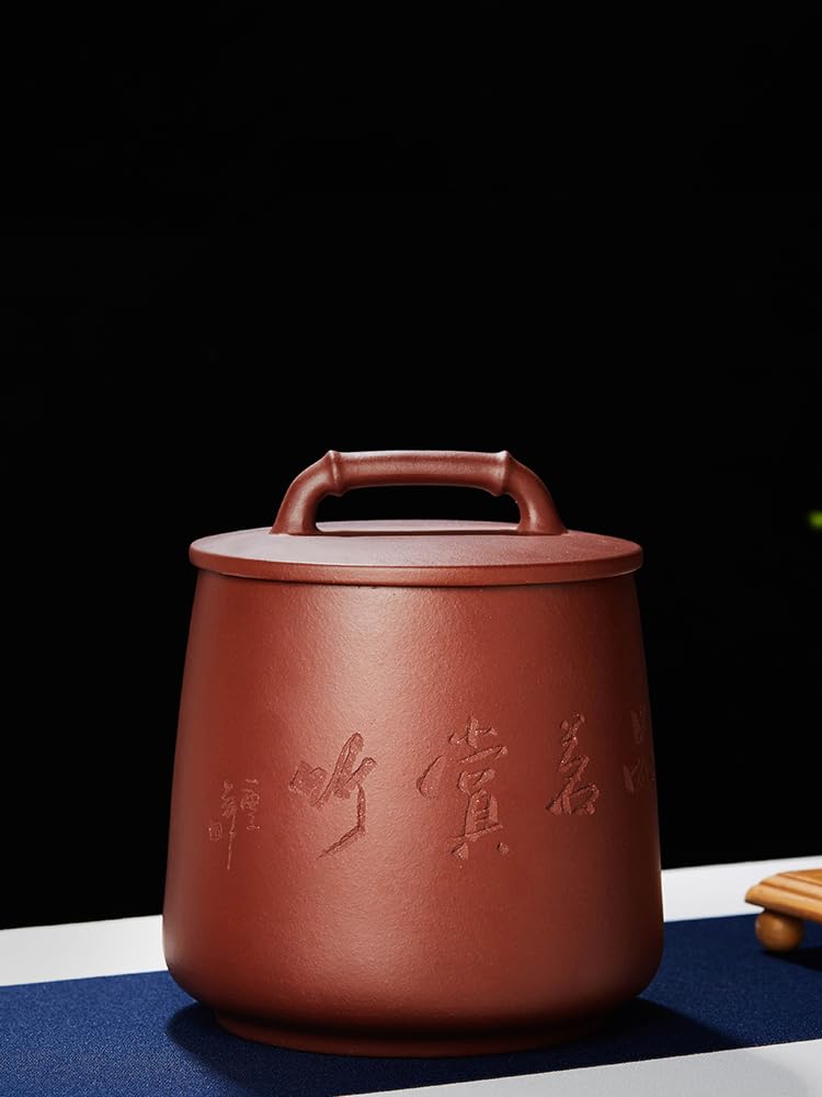 Ceramiczny pojemnik na herbatę chiński styl domowy przechowywanie herbaty słoik fioletowy piasek czarna herbata słoik na herbatę odpowiedni dla rodzin, hoteli i kawiarni pojemnik do
