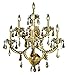 Elegant Lighting 2801W7G-GT/RC Royal Cut Smoky Golden Teak Crystal Maria Theresa 7-Light Crystal Wall Sconce, Finished in Gold with Smoky Golden Teak Crystals
